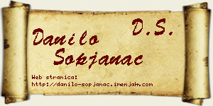 Danilo Sopjanac vizit kartica